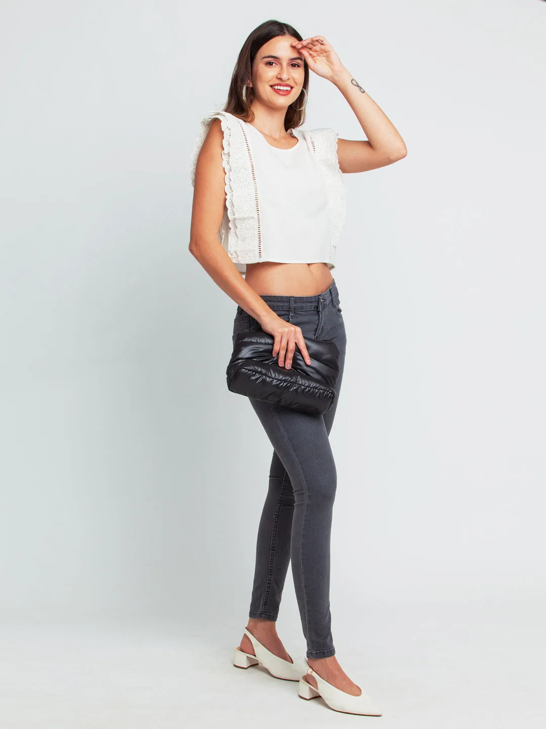 White Lace Lace Insert Top
