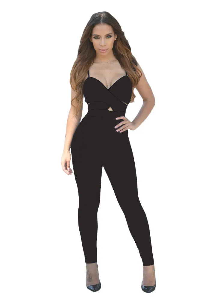 Women Full Length Jumpsuit Sexy Backless Short Sleeve One Piece Jumpsuits Overalls Bandage Bodysuit For Women