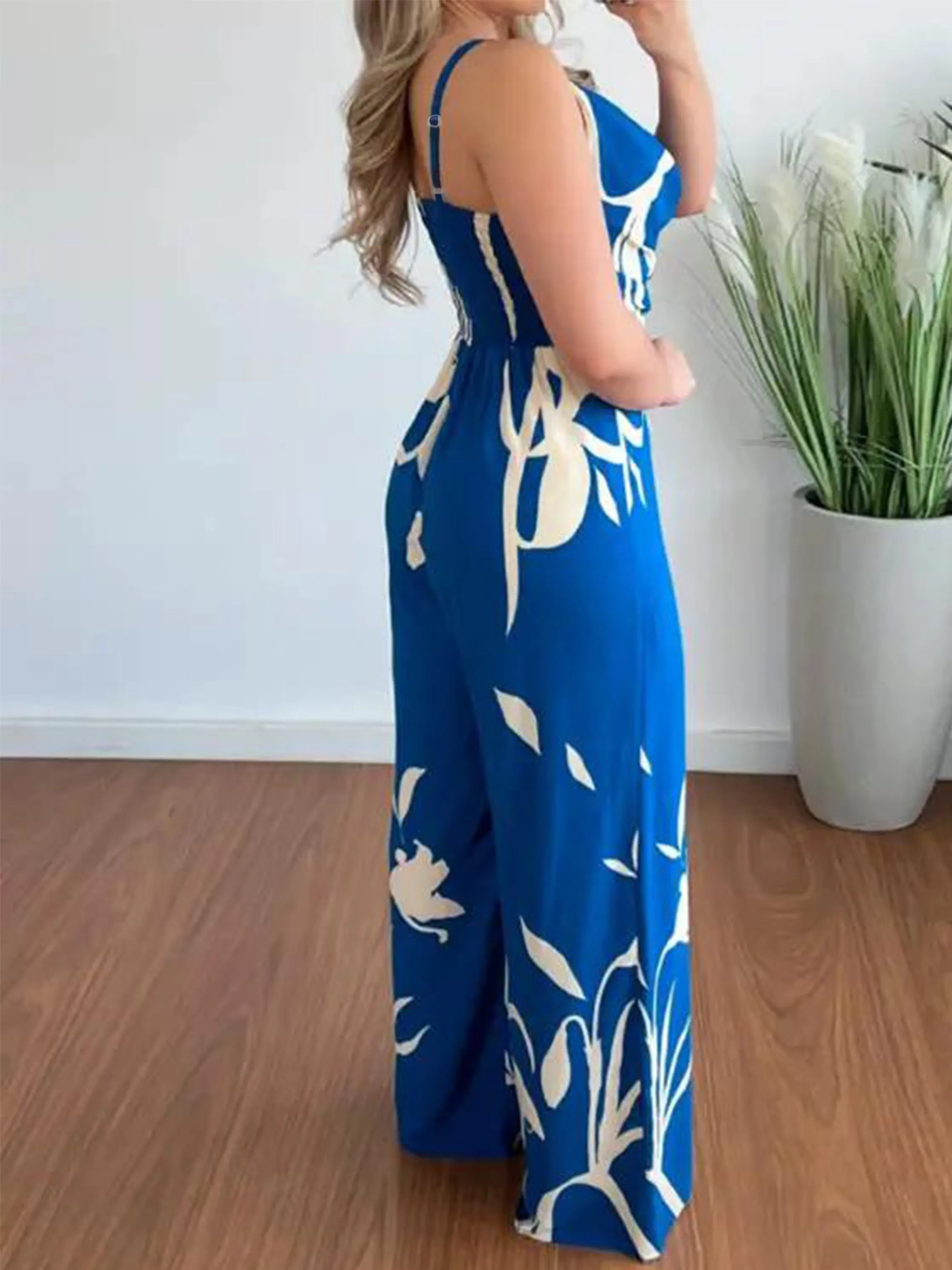 Women Jumpsuit, Elegant Sleeveless Wide Leg Jumpsuits